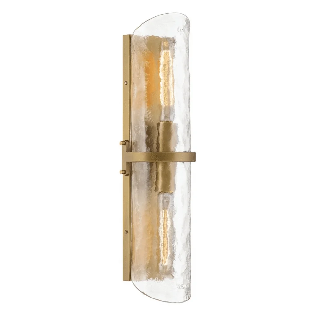 Minka Lavery Elora 2 Light 22" Tall Bathroom Sconce with Water Glass
