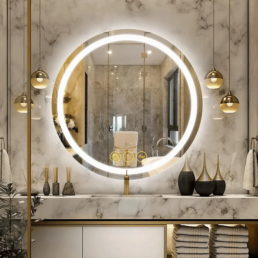 brio lighting luxury lit mirror for bathroom